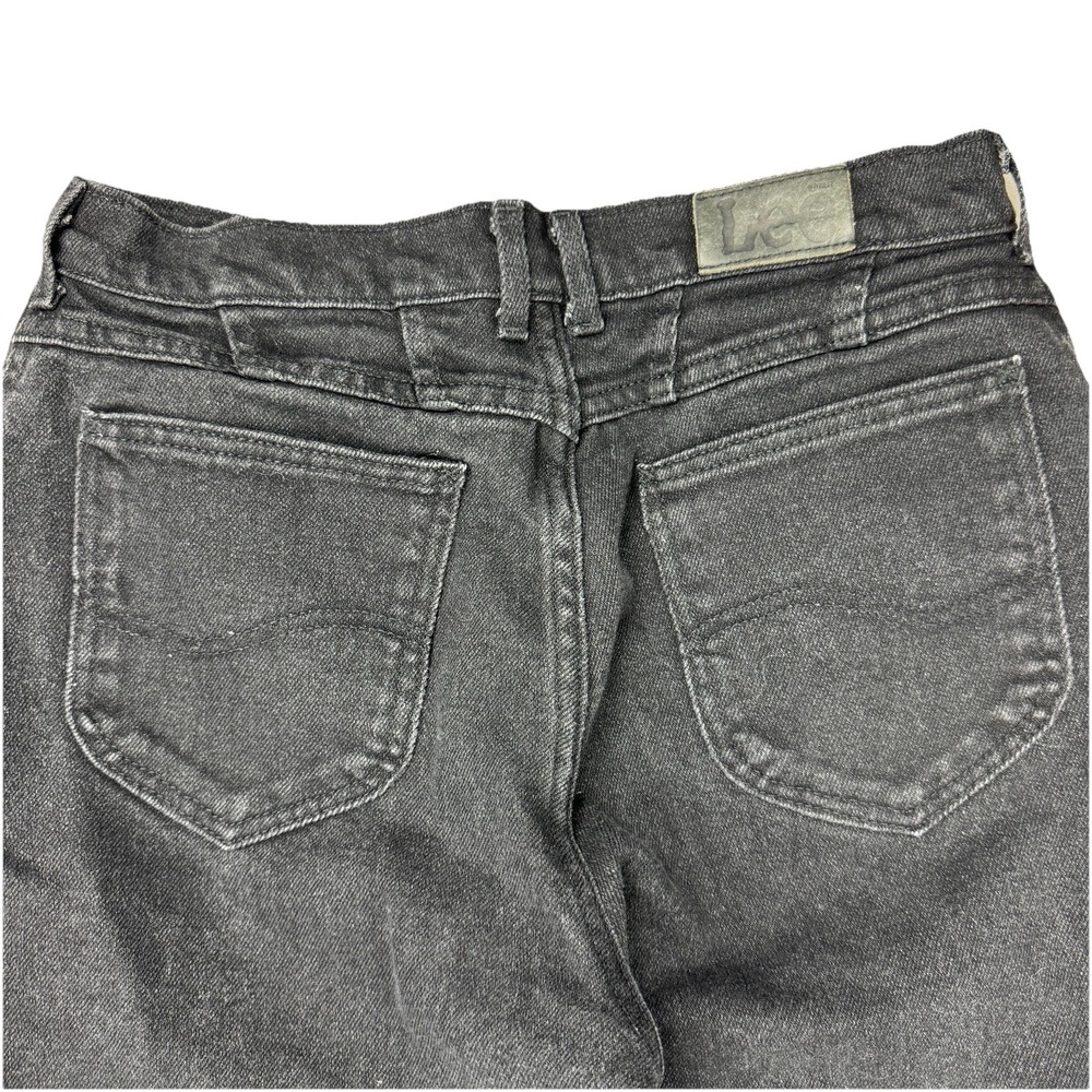 Vintage 80s LEE Jeans Womens 28x27 Black High Rise‎ Cotton Blend Mom Made USA